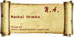 Maskal Aranka névjegykártya